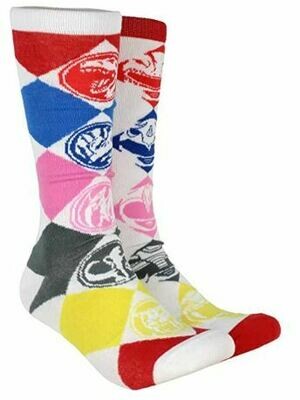 Power Rangers Pair Knee High Tube Socks