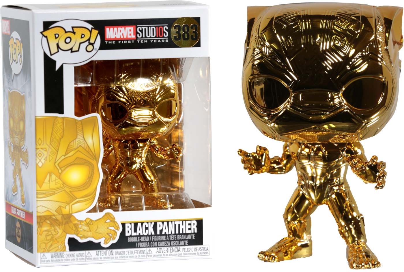 Marvel Studios: The First Ten Years - Black Panther Gold Chrome Pop! Vinyl Figure