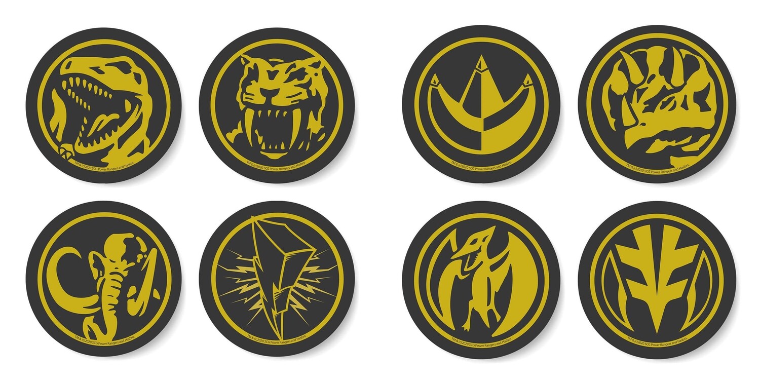 Mighty Morphin Power Rangers Coin Tusk Coaster Set of 8