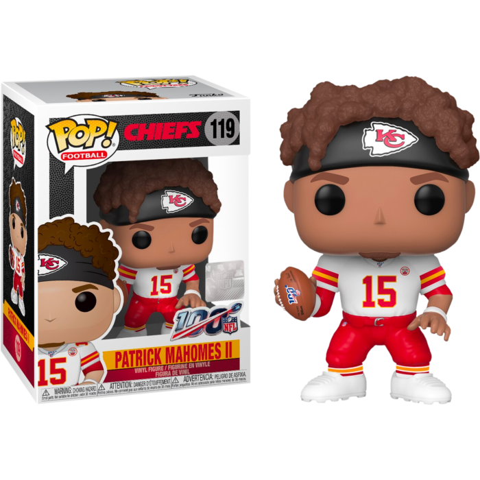 NFL Football - Patrick Mahomes II Kansas City Chiefs White Away Jersey Pop! Vinyl Figure