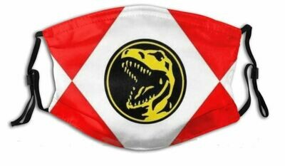Adult size Red Ranger Face mask with filter