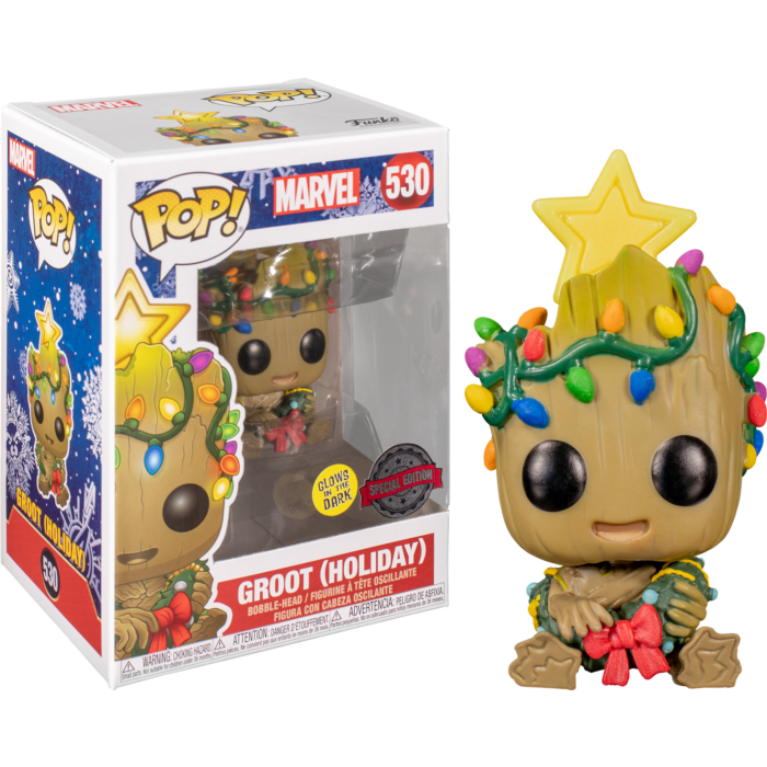 Guardians of the Galaxy - Holiday Groot with Christmas Lights Glow in the Dark Pop! Vinyl Figure