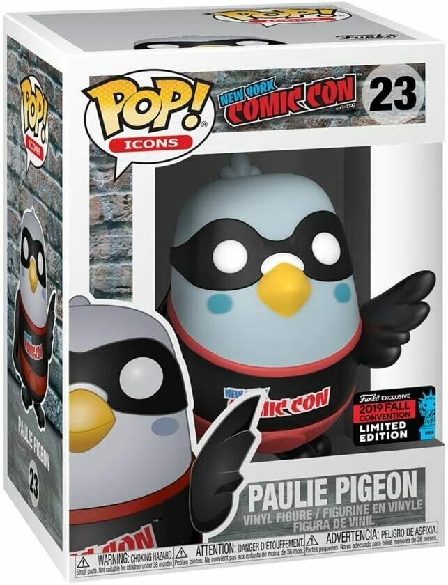 Funko Icon- New York Comic Con - Paulie Pigeon Black (2019 Fall Convention Limited Edition)