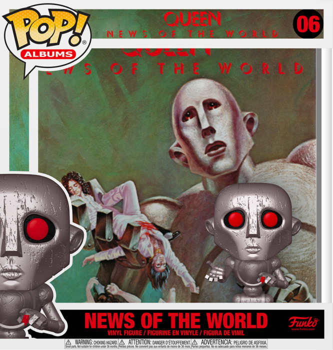 Queen - News of the World Metallic Pop! Albums Vinyl Figure