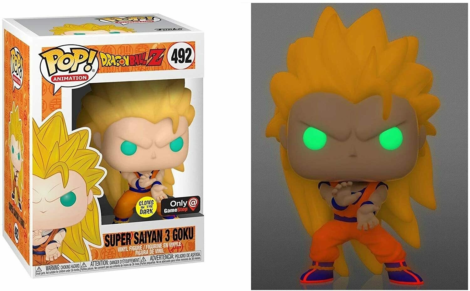 Dragonball Z Super Saiyan 3 Goku Glow in The Dark GITD