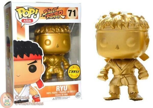 Street Fighter Ryu Chase Gold Pop Vinyl Figure (Box Damaged)