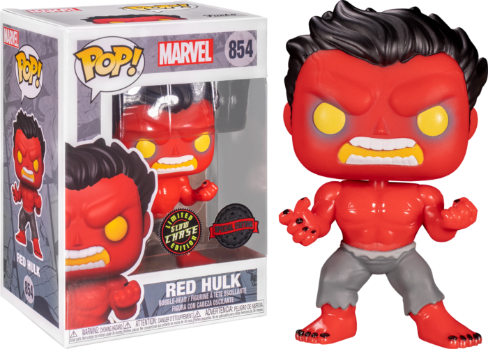 Hulk - Red Hulk Chase Pop! Vinyl Figure Bundle of 6 (set of 6 Pops)​
