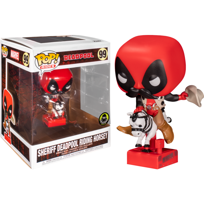Deadpool - Sheriff Deadpool Riding Horsey 30th Anniversary Pop! Rides Vinyl Figure