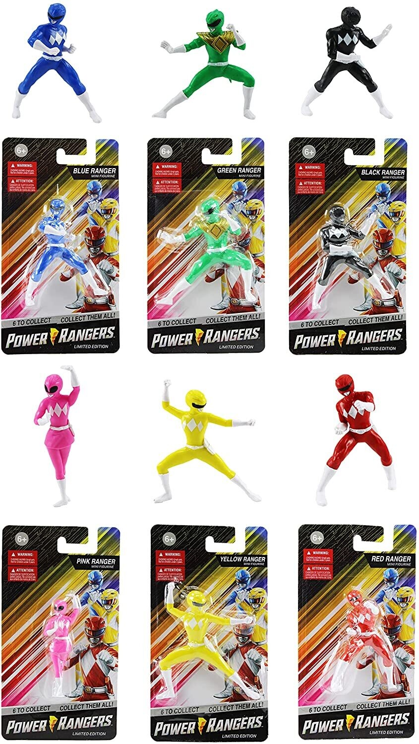 Mighty Morphin Power Rangers Mini Figurine Limited Edition  set of 6