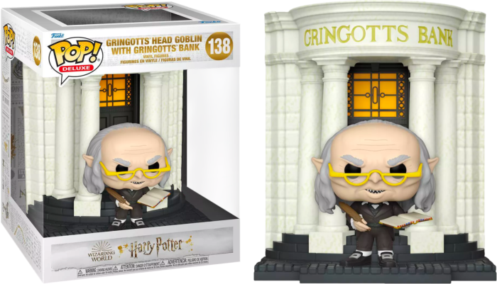 Harry Potter - Gringotts’ Head Goblin with Gringott’s Wizarding Bank Diagon Alley Diorama Deluxe Pop! Vinyl Figure