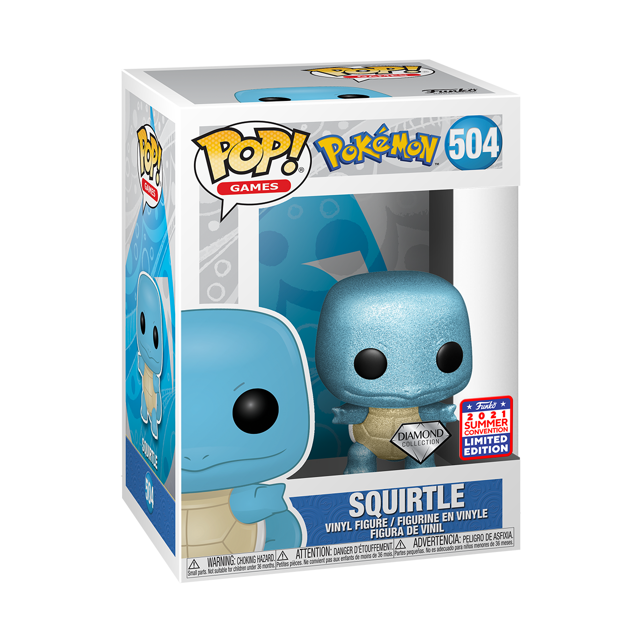 Pokemon - Squirtle Diamond Glitter Pop! Vinyl Figure