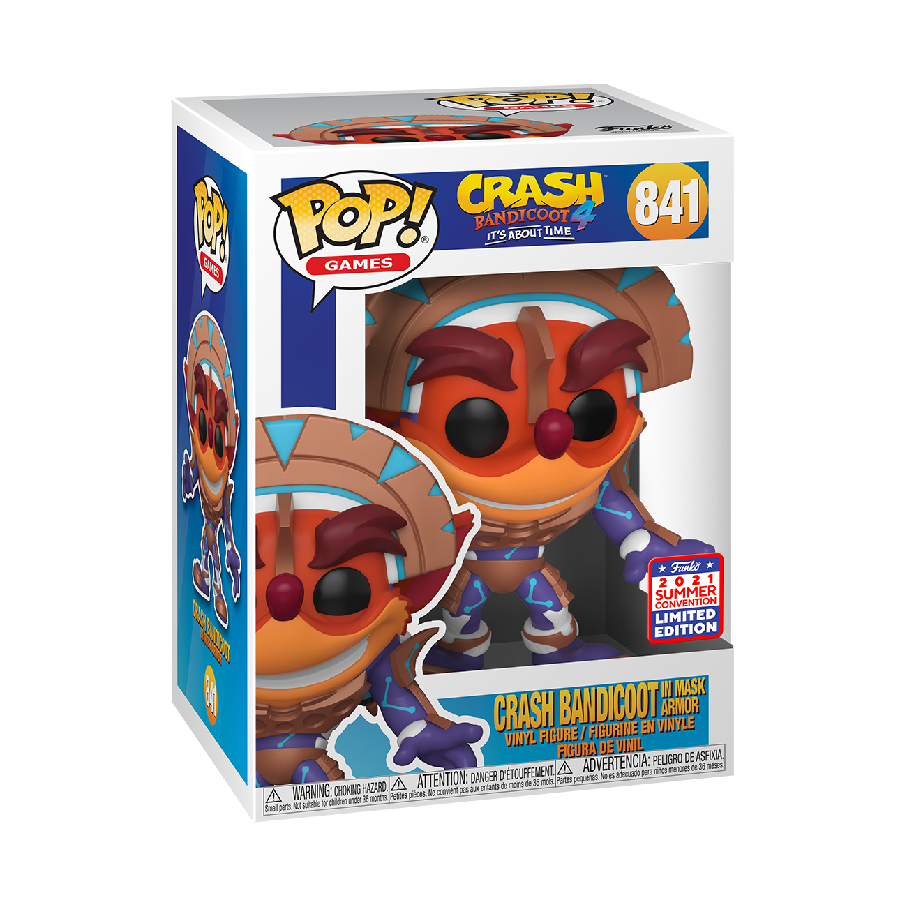 Crash Bandicoot - Crash in Mask Armor Pop! Vinyl Figure