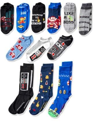 Nintendo Men&#39;s Classic 12 Days of Socks Advent Box Christmas