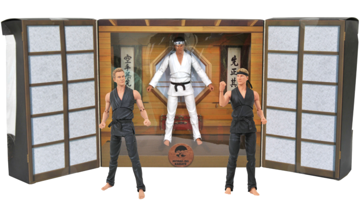 ​Cobra Kai - Johnny Lawrence, John Kreese &amp; Daniel LaRusso 7” Action Figure 3-Pack (2021 San Diego Previews Exclusive)