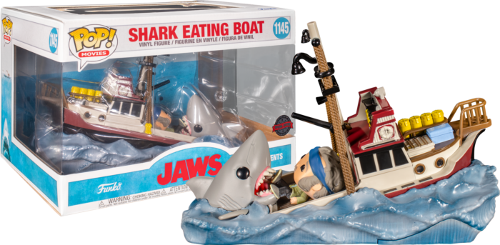 Jaws - Great White Shark Eating Quint & Orca Boat Movie Moments Pop! Vinyl Figure