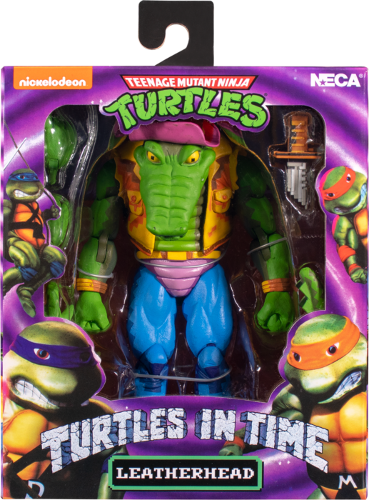 NECA TMNT Turtles In Time Series 2 - Action Figure Leatherhead 7" - Giocattolo Ufficiale Dal Videogioco Anni '90