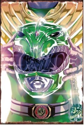 Mighty Morphin Power Ranger Tin Sheet Poster- Green Ranger