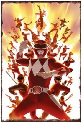 Mighty Morphin Power Ranger Tin Sheet Poster- Red Ranger forever