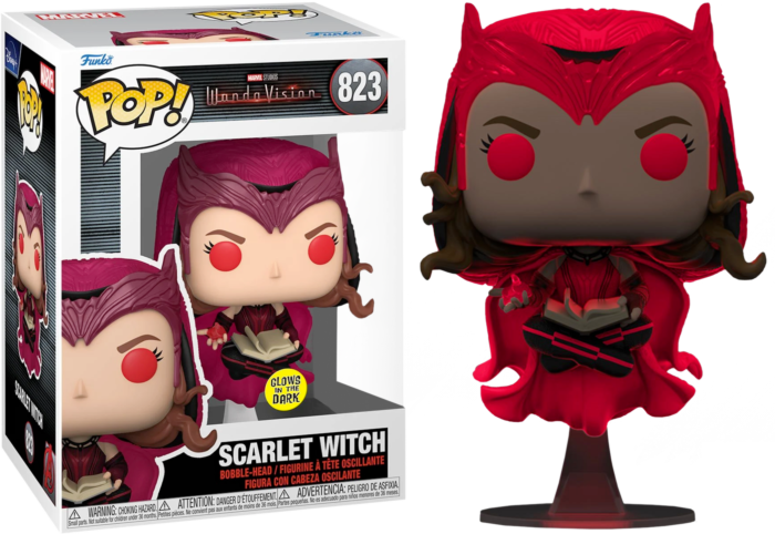 Pre-Order: WandaVision - Scarlet Witch with Darkhold Book Glow in the Dark Pop! Vinyl Figure