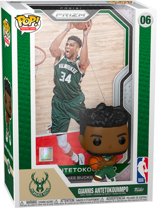 Pre-Order: NBA Basketball - Giannis Antetokounmpo Pop! Trading Cards Vinyl Figure with Protector Case