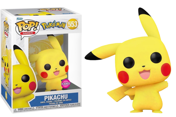 Pokemon - Pikachu Waving Flocked Pop! Vinyl Figure