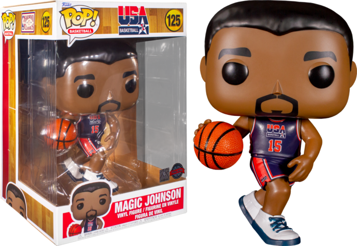 NBA Basketball - Magic Johnson 1992 Team USA Jersey 10” Pop! Vinyl Figure