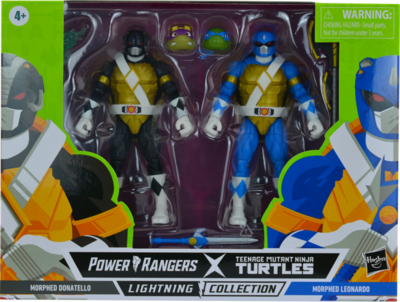 Mighty Morphin Power Rangers / Teenage Mutant Ninja Turtles - Morphed Donatello and Morphed Leonardo Lightning Figure 2-Pack