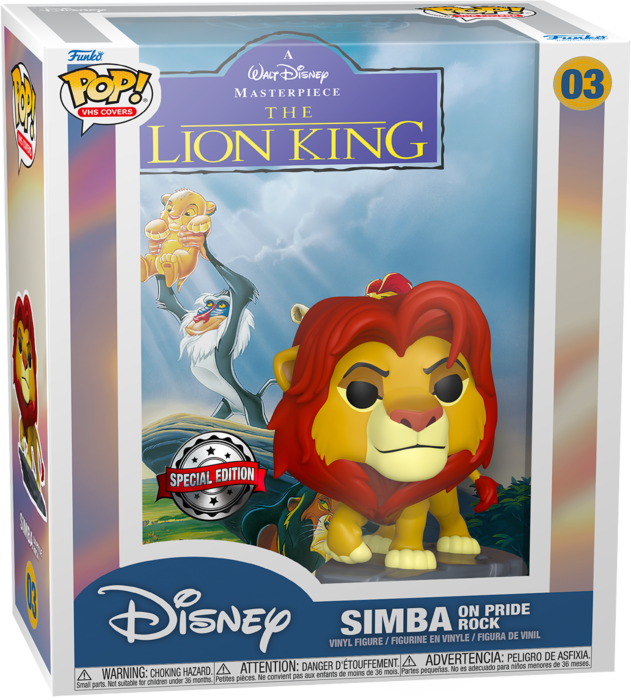 The Lion King - Simba on Pride Rock Pop! VHS Covers Vinyl Figure