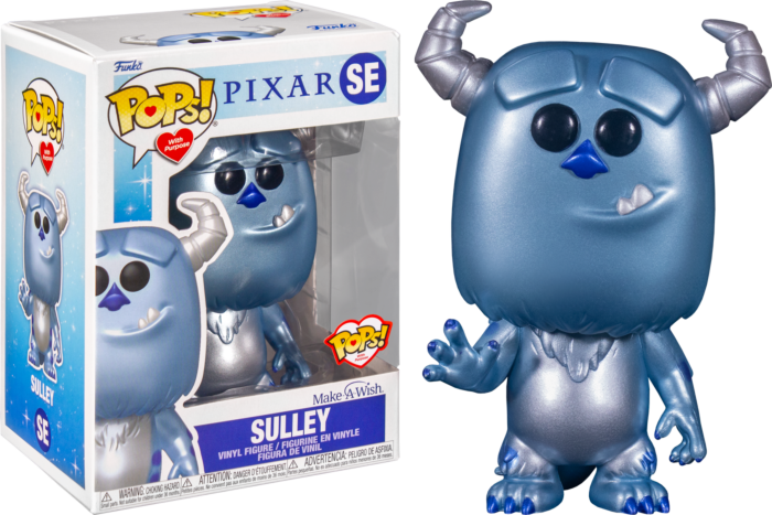 Monsters, Inc. - Sulley Make A Wish Blue Metallic Pop! Vinyl Figure (Pops with Purpose)