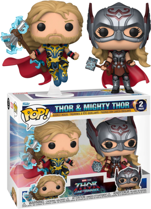 Pre-Order: Thor 4: Love and Thunder - Thor & Mighty Thor Pop! Vinyl Figure 2-Pack