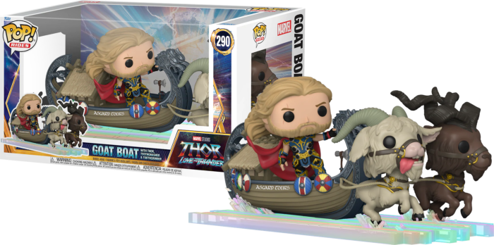 Pre-Order: Thor 4: Love and Thunder - Thor, Toothgnasher & Toothgrinder with Goat Boat Pop Rides Vinyl Figure
