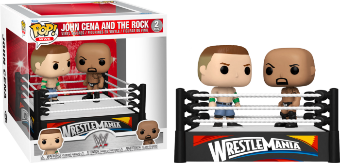 WWE - John Cena vs The Rock WrestleMania XXVIII Moment Pop! Vinyl Figure 2-Pack