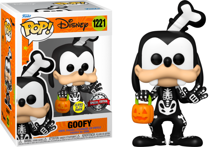 Pre-Order: Disney - Goofy as Skeleton Halloween Glow in the Dark Pop! Vinyl Figure