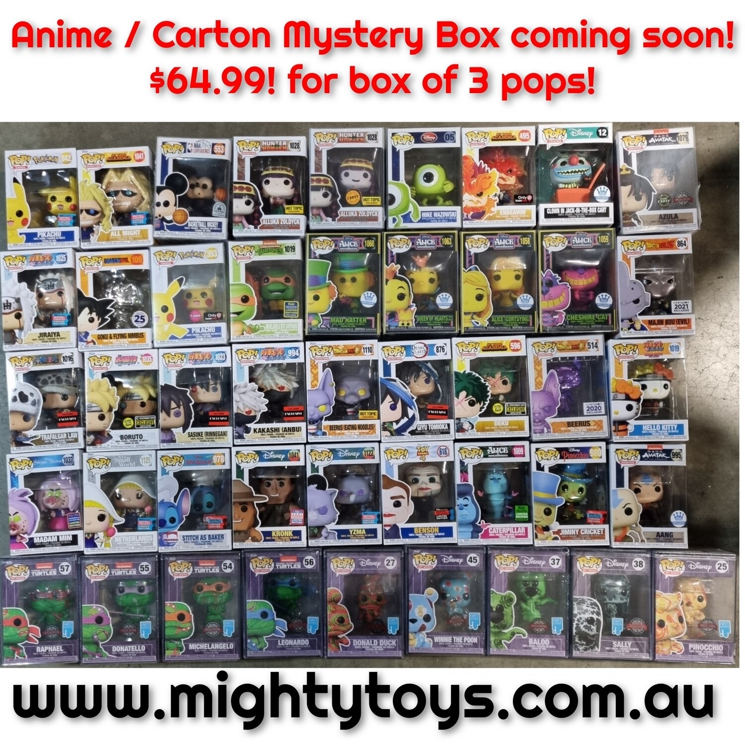 Funko Anime / Cartoon Mystery Box (bundle of 3)