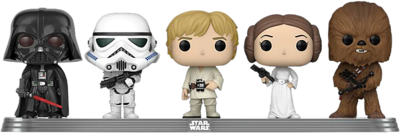 Star Wars - Darth Vader, Stormtrooper, Chewbacca, Princess Leia &amp; Luke Skywalker Pop! Vinyl Figure 5-Pack (2022 Galactic Convention Exclusive)