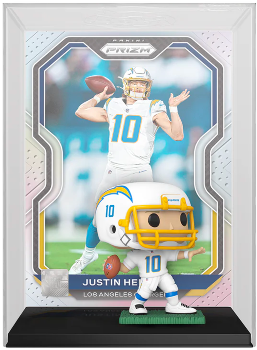 NFL Football - Justin Herbert Los Angeles Chargers Pop! Trading Card with Protector Case