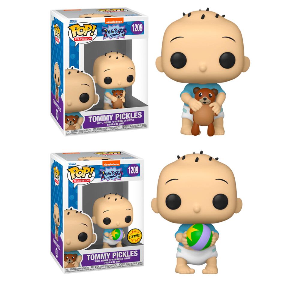 Rugrats Chase - Tommy Pickles with Teddy Pop! Vinyl Figure Bundle of 6 (set of 6 Pops)