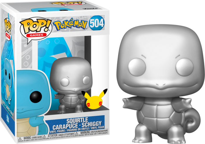Pokemon - Squirtle Silver Metallic 25th Anniversary Pop! Vinyl Figure