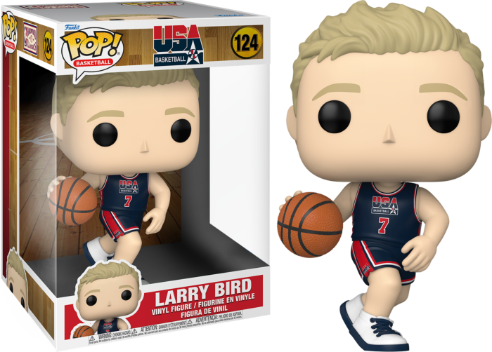 NBA Basketball - Larry Bird 1992 Team USA Blue Jersey 10” Jumbo Pop! Vinyl Figure