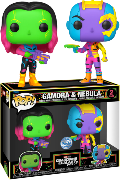 Guardians of the Galaxy Vol. 2 - Gamora &amp; Nebula Blacklight Pop! Vinyl Figure 2-Pack