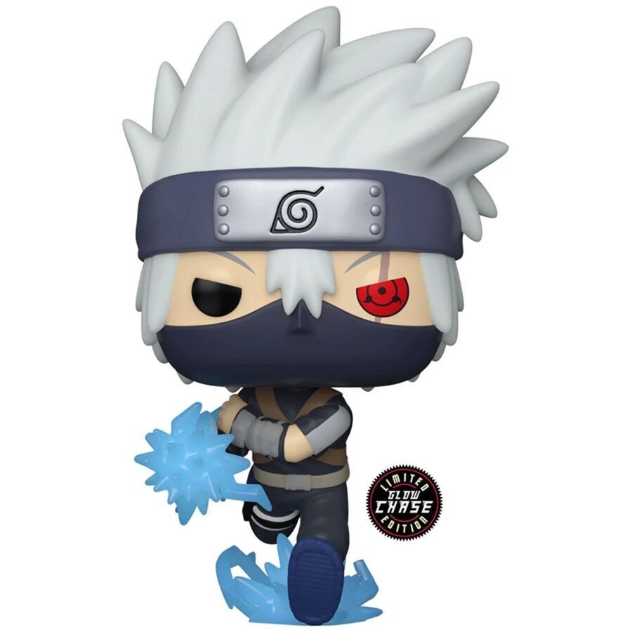 Naruto: Shippuden - Young Kakashi Hatake Chase with Chidori Glow in the Dark Pop! Vinyl Figure Bundle (set of 6)