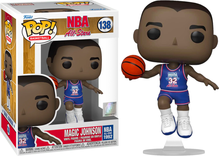 NBA Basketball - Magic Johnson Blue 1991 All Star Jersey Pop! Vinyl Figure