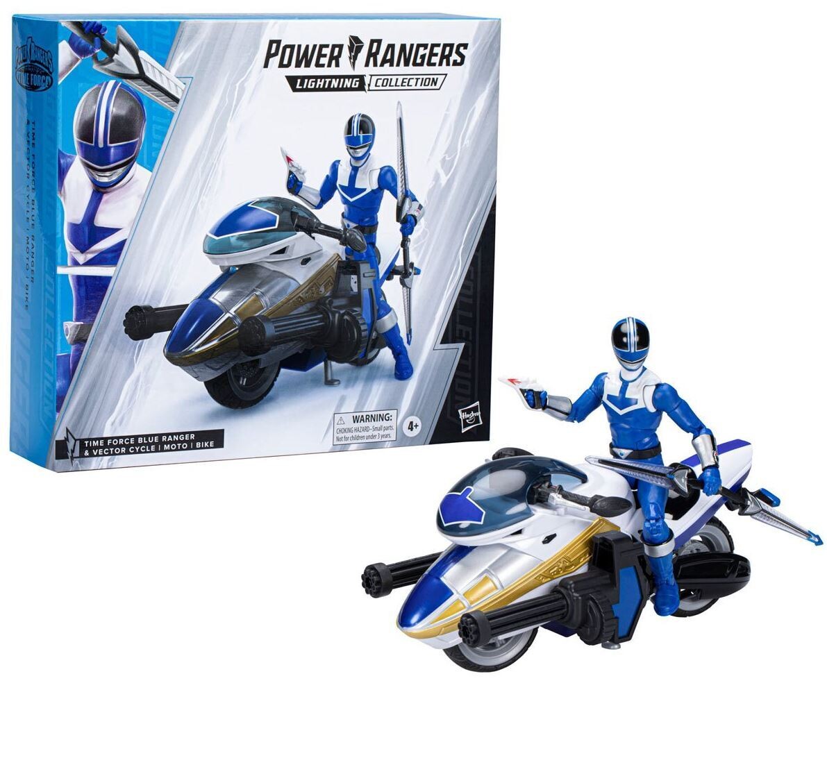 Power Rangers Lightning Collection Time Force 6-Inch Action Figure Blue Ranger and Vector Cycle