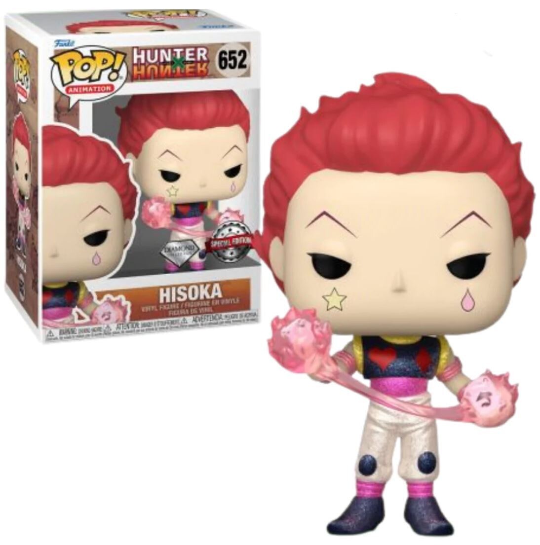Hunter x Hunter - Hisoka Diamond Glitter Pop Vinyl Figure (Special Edition Sticker) (Box Damaged)