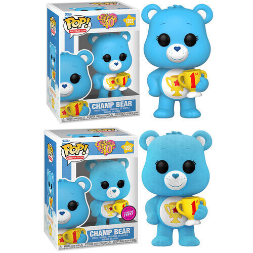 Care Bears Chase - Champ Bear 40th Anniversary Pop! Vinyl Figure Bundle of 6 (set of 6 Pops)