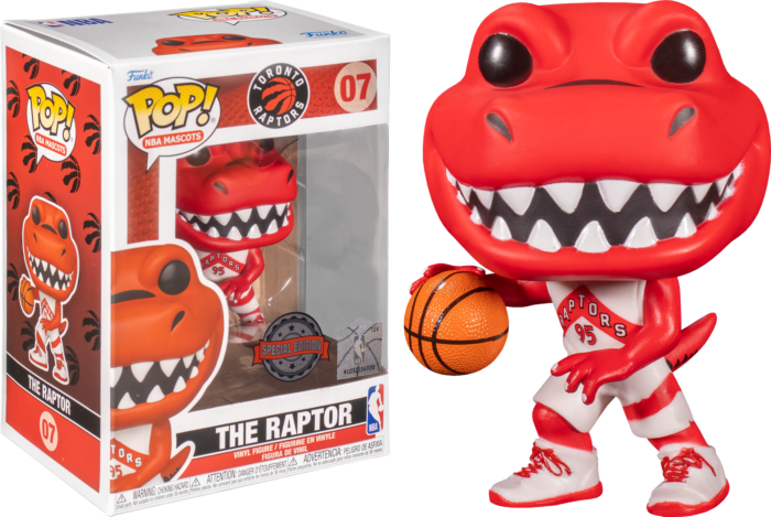 NBA Basketball - The Raptor Toronto Raptors Mascot White Jersey Pop! Vinyl Figure