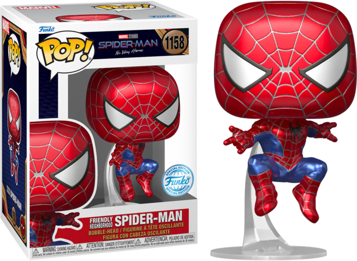 Spider-Man: No Way Home - Friendly Neighborhood Spider-Man Metallic Pop! Vinyl Figure