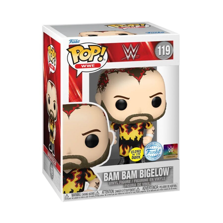 WWE - Bam Bam Bigelow Glow Pop! Vinyl Figure