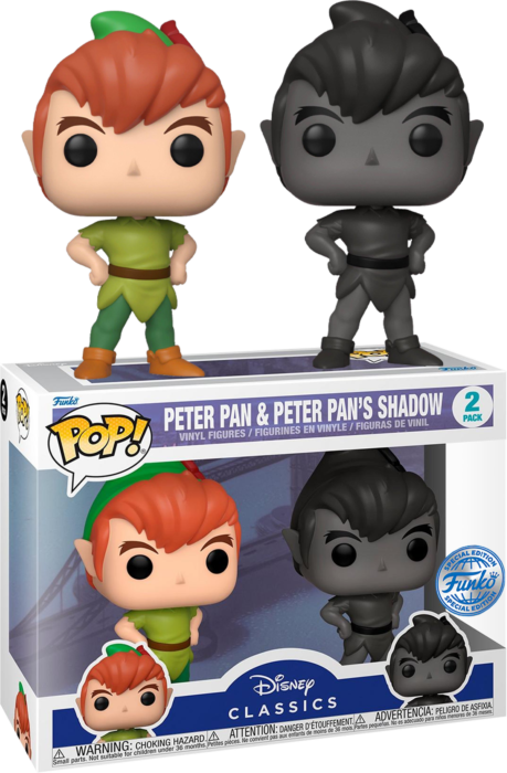 Peter Pan - Peter Pan &amp; Peter Pan’s Shadow Pop! Vinyl Figure 2-Pack
