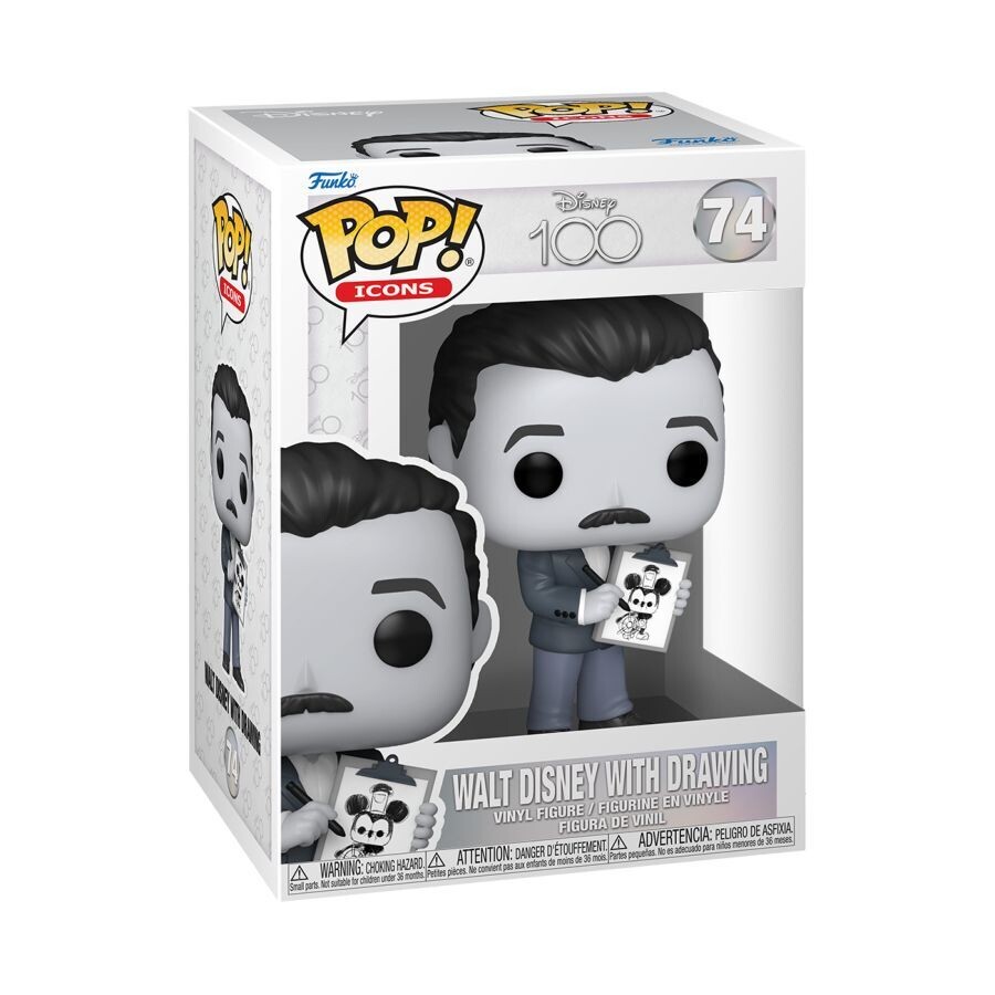 Disney 100th - Walt Disney with drawing Pop! Vinyl Figure